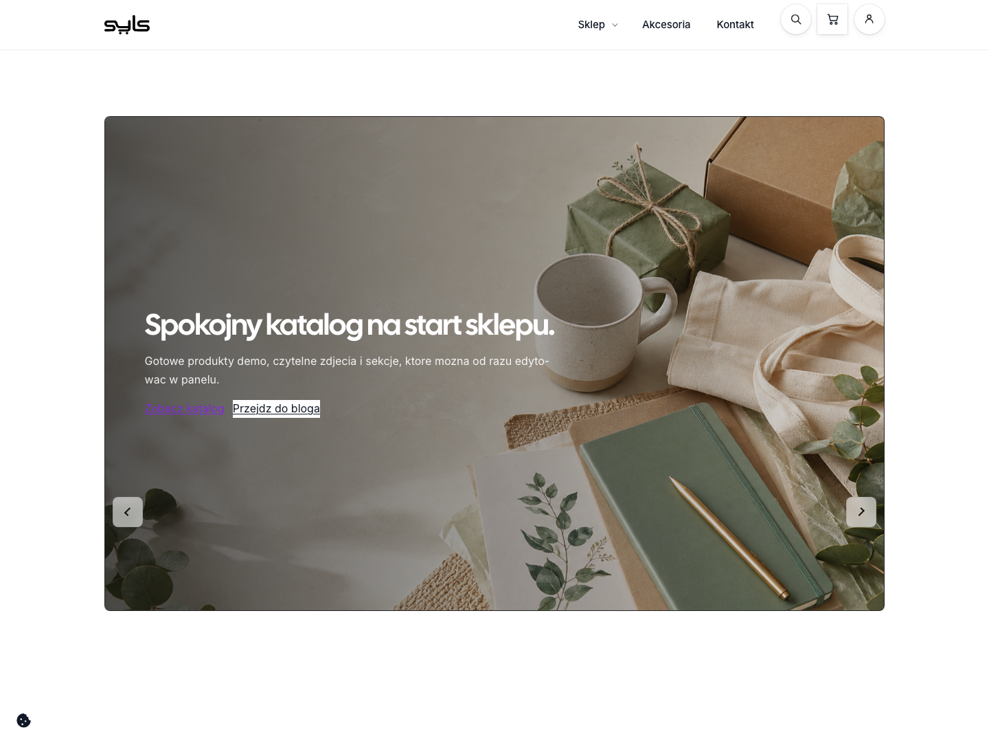 Store home page